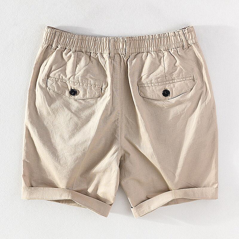 Drawstring Elastic Waist Casual Shorts